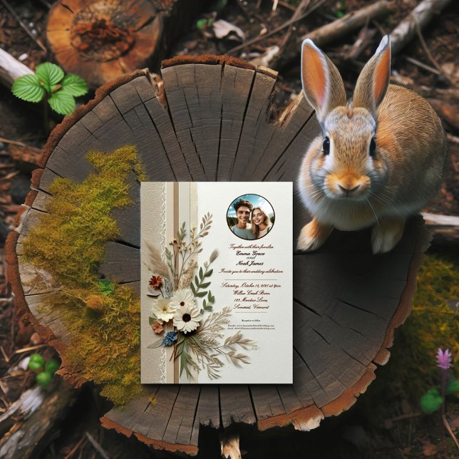 Convite Floral Russo Elegante (Criador carregado)