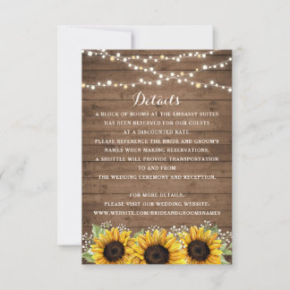 Convite Floral Russo Sunflower Wood String Lights