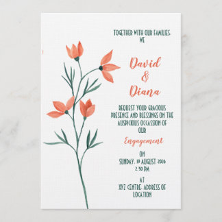 Convite Floral Simples