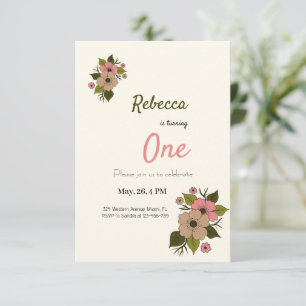 Convite floral simples