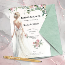 Convite Floral Sombra Nupcial