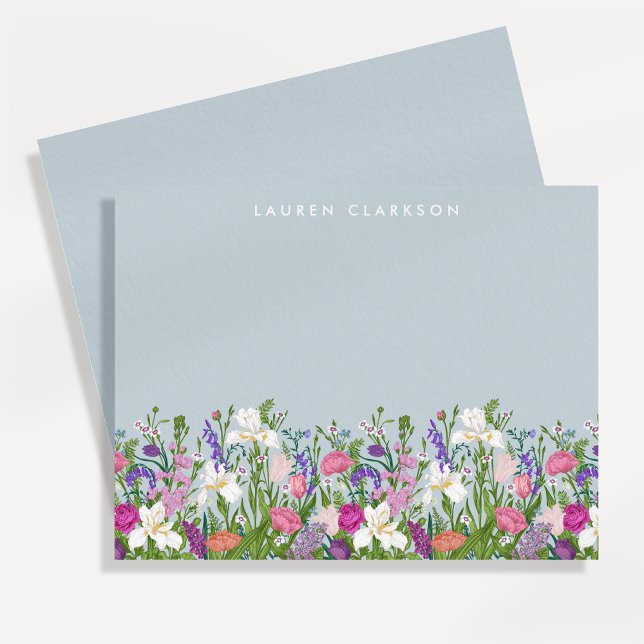 Convite Floral Spring Garden Personalized Note Card (Criador carregado)