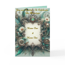 Floral Steampunk Wedding Green e Silver