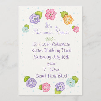 Convite Floral Summer Soiree