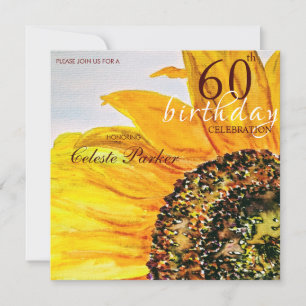 Convite Floral Sunflower Milestone Aniversário