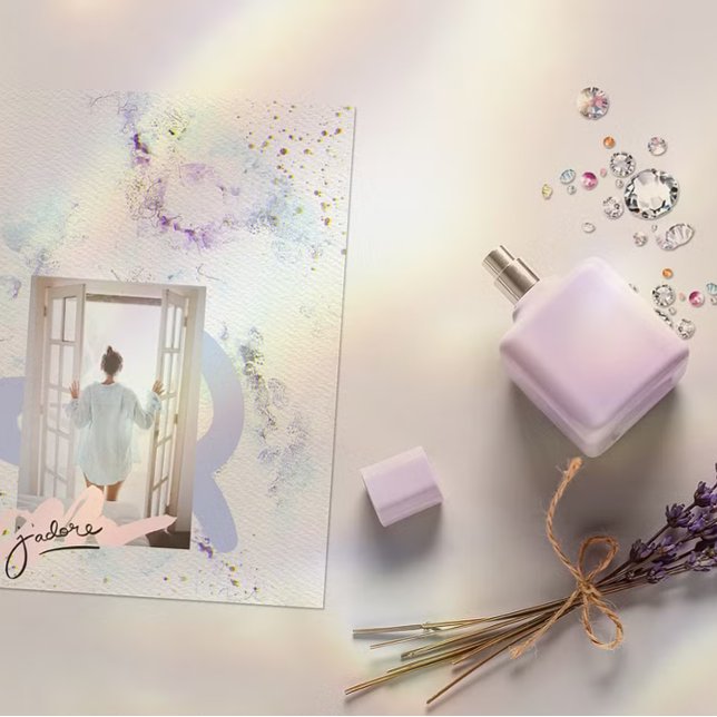 Convite Floral Textured Paper Glitter Wedding Invitation (Criador carregado)