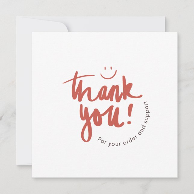 Convite Floral Thank You Business Card – Small Business  (Frente)