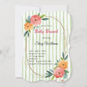 Convite Floral Themed Baby Brunch