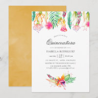 Floral Tropical Summer Beach Quinceañera
