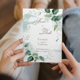 Convite Floral Verde deixa verão salvar data