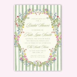 Convite Floral Vintage Bridal Shower Invitation: Editable 