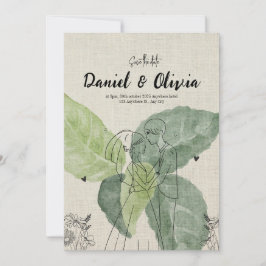 Convite Floral Vintage Rústico Salve a Data