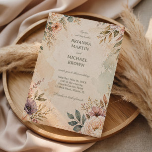 Convite Floral Vintage Suave
