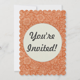 Convite Floral Vintage Wallpaper William Morris Red Patter