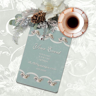 Convite Floral Vitoriano à Floresta em Verde