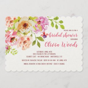 Convite Floral Watercolor Nº 1