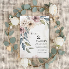 Convite Floral Watercolor Wedding Invitation