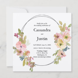 Convite Floral Wedding