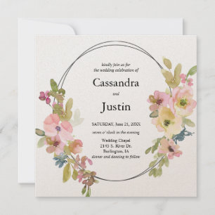 Convite Floral Wedding