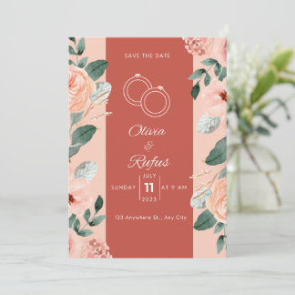 Convite Floral wedding invitation