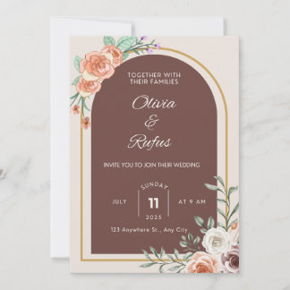 Convite Floral wedding invitation 