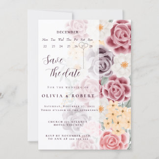 Convite Floral wedding invitation combines romantic elegan