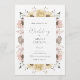 Convite Floral Wedding Invitation – Elegant