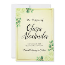 Floral Wedding Invitation Template | Editable Text