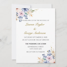 Convite Floral wedding invitation, wedding invite