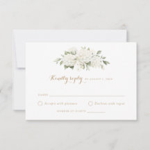 Floral White Hydrangea Greenery Casamento RSVP