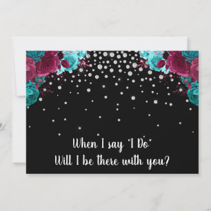 Convite Floral "Will You Be My Madrinha de casamento" Rhin