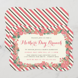 Convite Floral Wreath Dia de as mães Brunch