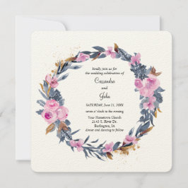 Convite Floral Wreath Wedding