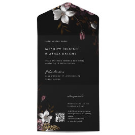 Convite Florence Weditation com Código QR RSVP