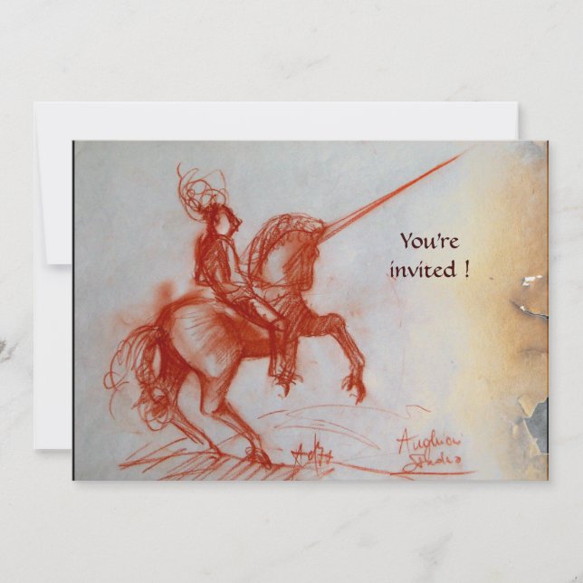 CONVITE FLORENTINE KNIGHT EM HORSEBACK (Frente)
