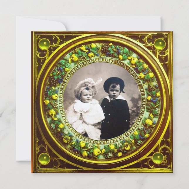 CONVITE FLORENTINE RENAISSANCE FRUTAS NEGROS LARANJA (Frente)