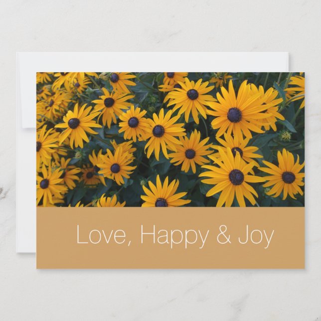 Convite Flores amarelas brilhantes do casamento cristão (Verso)