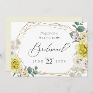 Convite Flores Amarelas De Peônias Você Será Minha Porta-P