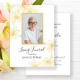 Convite Flores Amarelas-Pálidas Daisy Flowers Vivas do Par