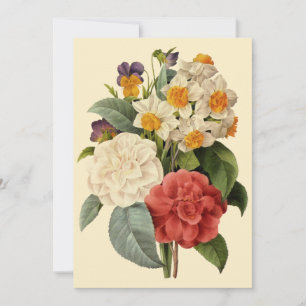 Convite Flores Antigas, Camélias e Narcisos, Redoute
