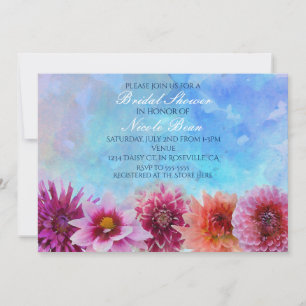 Convite Flores Aquarela Chuveiro de Noiva Floral Moderno