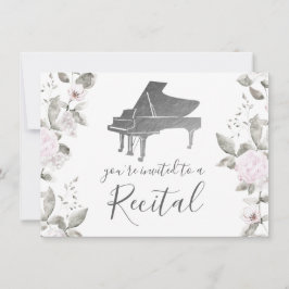 Convite flores aquáticas do piano