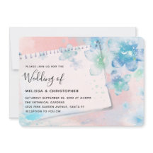 Flores Azuis bonito num Casamento de Fundo Rosa