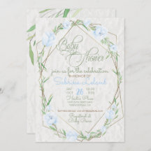 Flores Azuis Chá de fraldas de terrário verde