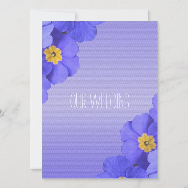 Convite Flores bonito de jardim azul cristãs, religiosas (Verso)