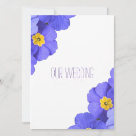 Convite Flores bonito de jardim azul cristãs, religiosas