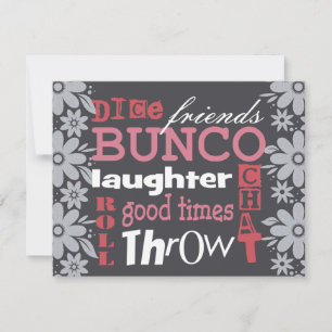 Convite Flores Bonito Noites Bunco Convidam