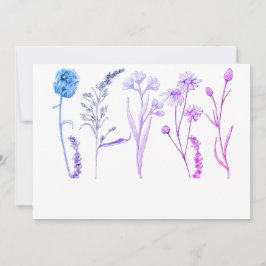 Convite Flores Botânicas para Casamentos, Chás de Bebê & E