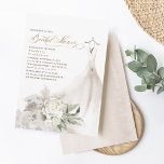 Convite Flores Brancas Chá de panela de Grama Greenerescen<br><div class="desc">grama-pampas,  flores brancas,  verde-sábio,  verde-verde-salva,  convites de chá de panela elegantes para vestidos de casamento</div>
