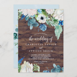 Convite Flores Brancas Clássicas | Rustic The Wedof